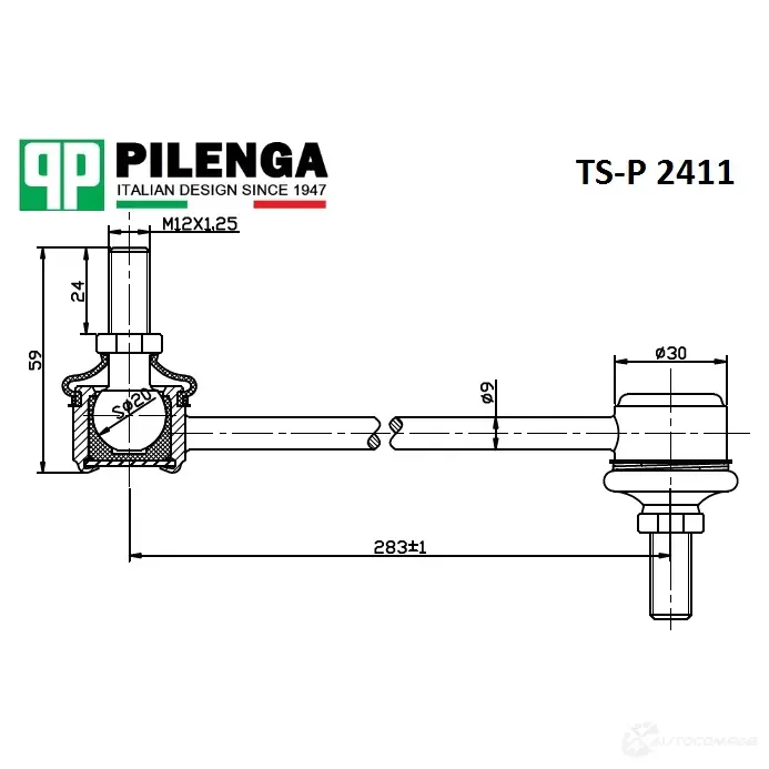 Стойка стабилизатора переднего PILENGA Z0QVU EP 1440665064 TSP2411