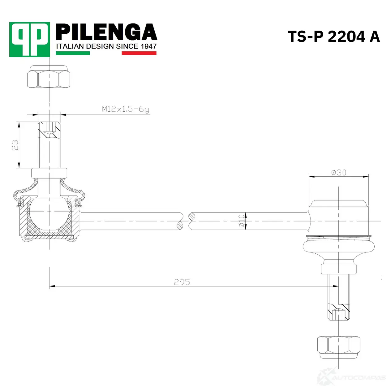 Стойка стабилизатора переднего PILENGA TSP2204A 1440665077 1W 2L0ON