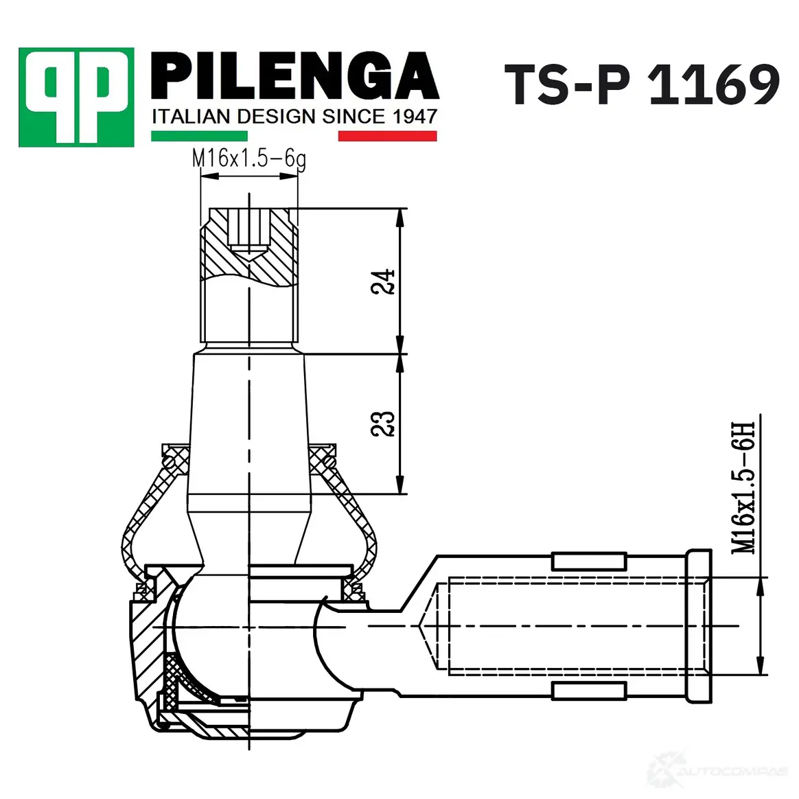 Наконечник тяги рулевой PILENGA TSP1169 1440665138 8RO GVK2