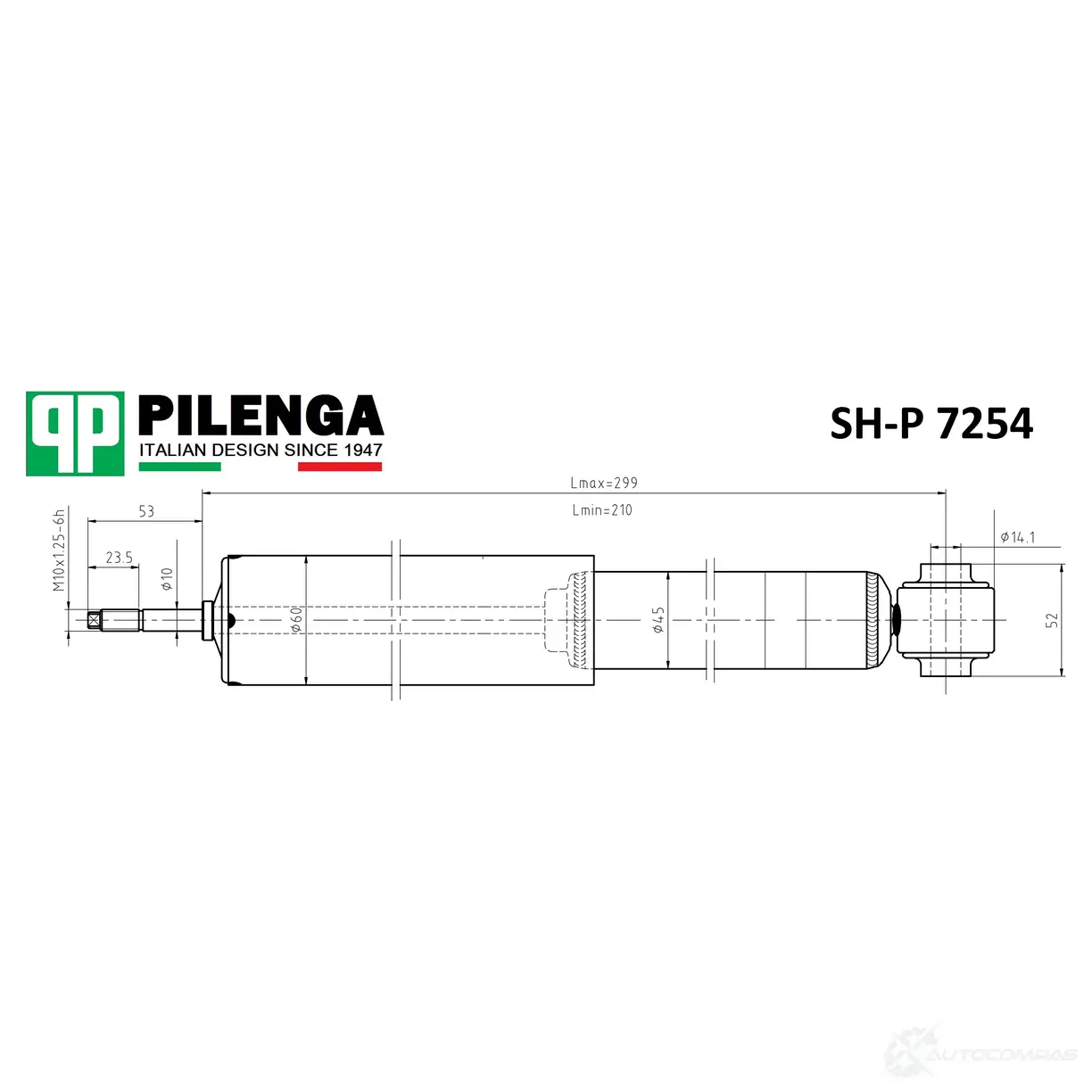 Амортизатор передний PILENGA SHP7254 1440665231 YRP5V 0L