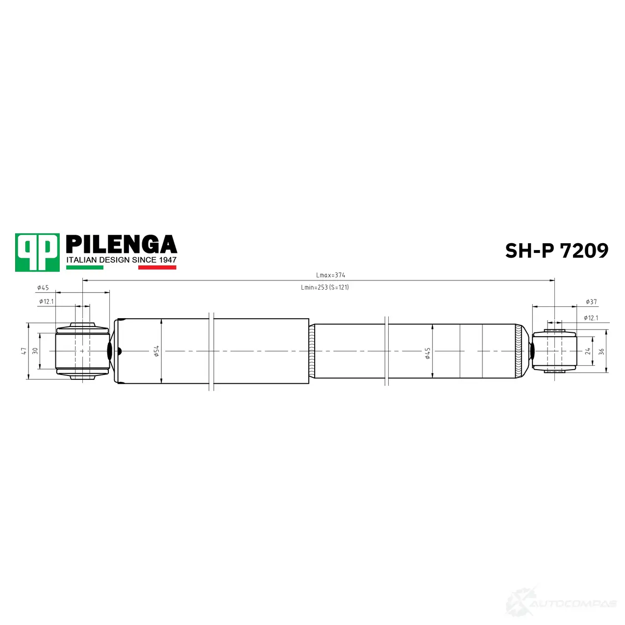 Амортизатор задний PILENGA SHP7209 1440665378 VCFO T9