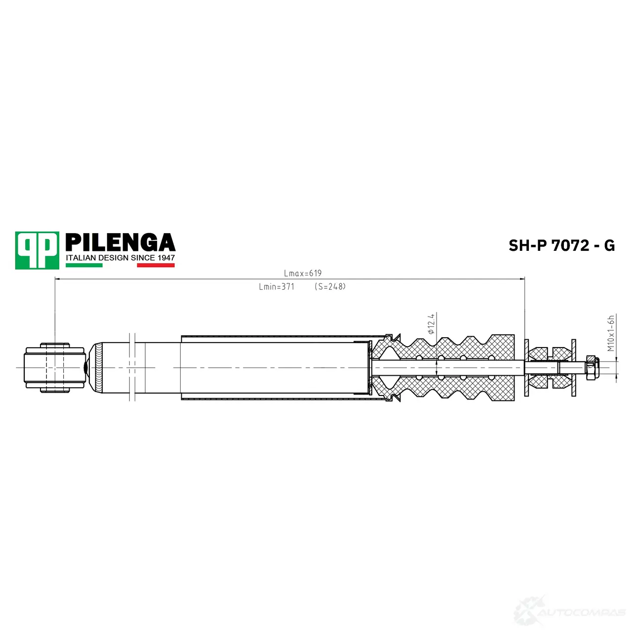 Амортизатор задний газовый (в сборе) PILENGA 2S4Q2O 1422911729 5 02GZ SHP7072G изображение 0