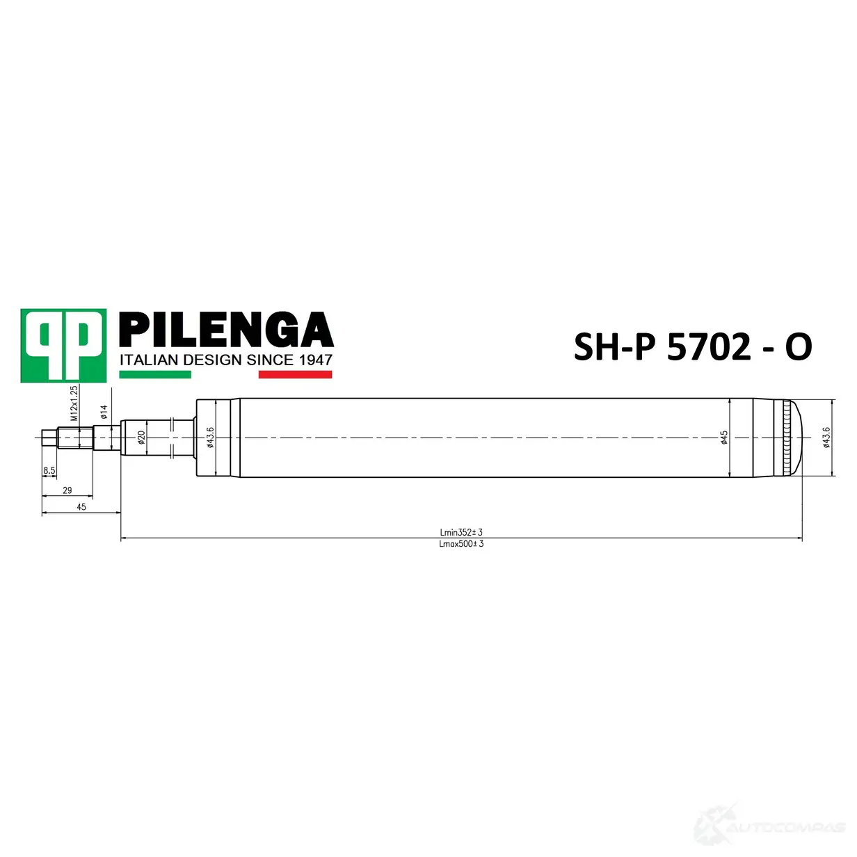 Амортизатор перед масляный PILENGA 42ZGI9 SHP5702O WQ QZK36 1422911620