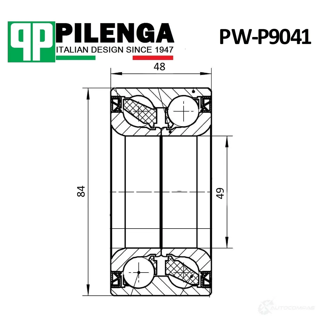 Подшипник передней ступицы, 84x49x48 PILENGA 1440665598 PWP9041 615Y 25 изображение 0