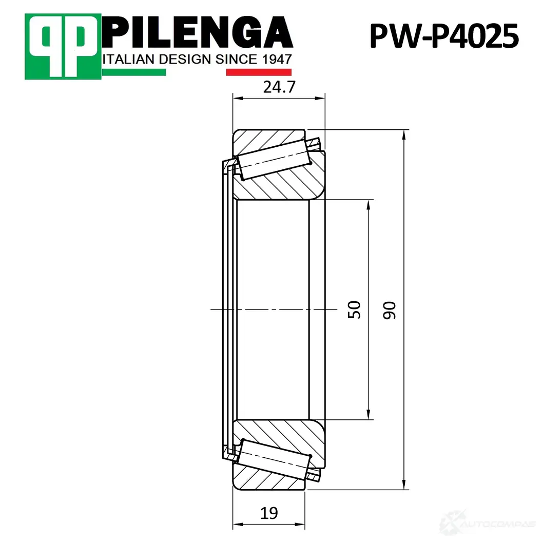 Подшипник задней ступицы, внутренний GAZ PILENGA CZ RL3 1440665651 PWP4025 изображение 0