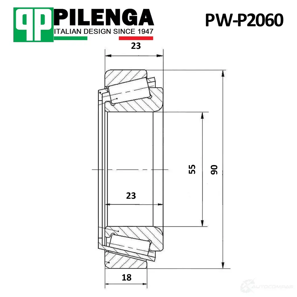 Подшипник задней ступицы PILENGA PWP2060 X7 F16 1440665687
