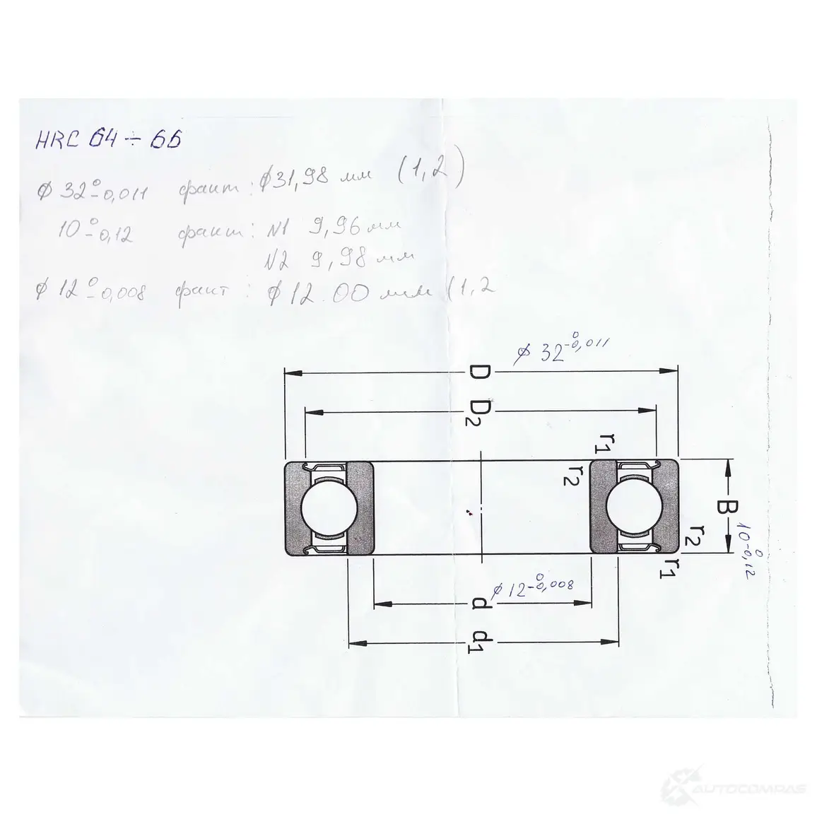 Подшипник генератора задний 12x32x10 PILENGA L JQ5S 1440665783 PWP0201