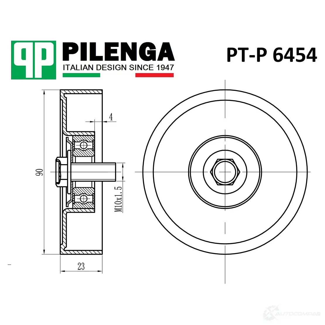 Ролик натяжителя ремня PILENGA RDA6Y D PTP6454 1440665797 изображение 0