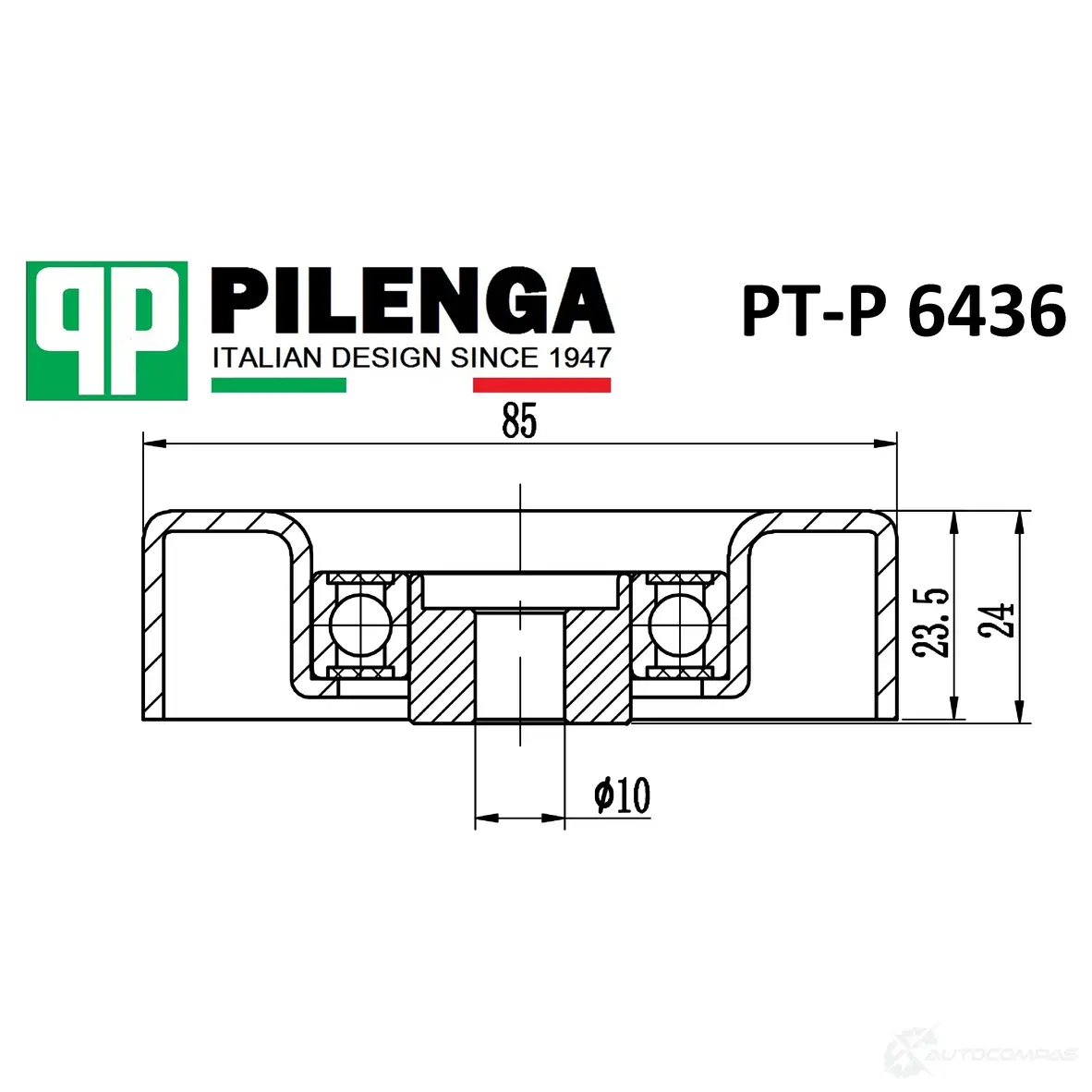 Ролик натяжителя ремня PILENGA 1440665813 1PE2Y W PTP6436
