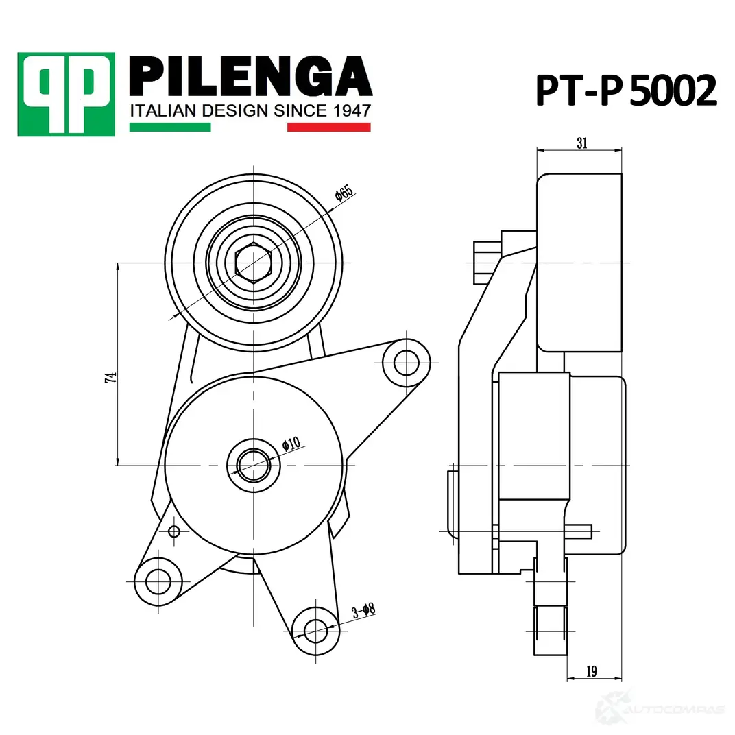 Натяжитель ремня приводного в сборе PILENGA PTP5002 YS ZTSKN 1440665862 изображение 0