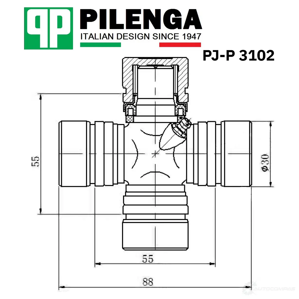 Крестовина карданного вала PILENGA 1439735399 PJP3102 KLK OEDR изображение 0