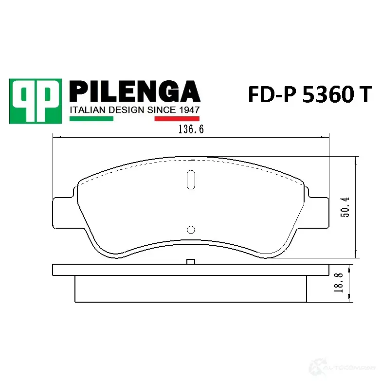 Колодки тормозные дисковые передние, усиленные PILENGA 1440666272 6YT LN6 FDP5360T