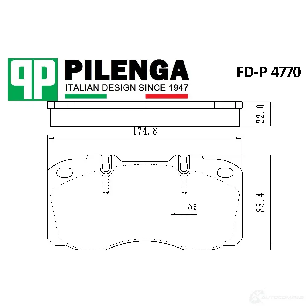 Колодки тормозные дисковые PILENGA FDP4770 0Z NU37 1440666275