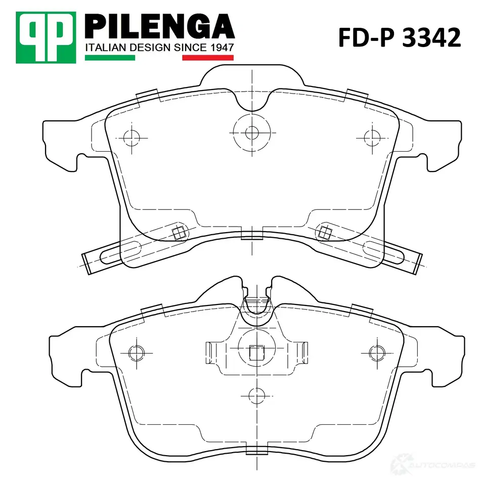 Колодки тормозные дисковые передние PILENGA FDP3342 1440666299 8LGK3 J изображение 0