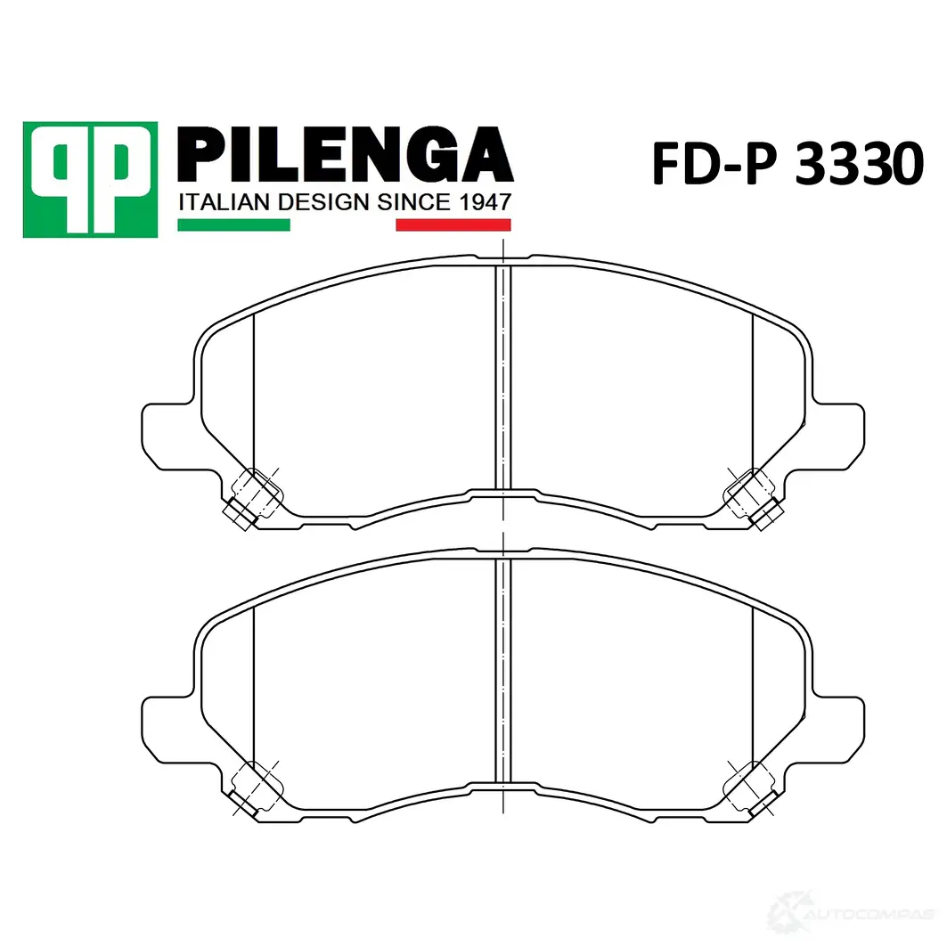 Колодки тормозные дисковые передние PILENGA 0NCO Z 1440666318 FDP3330 изображение 0