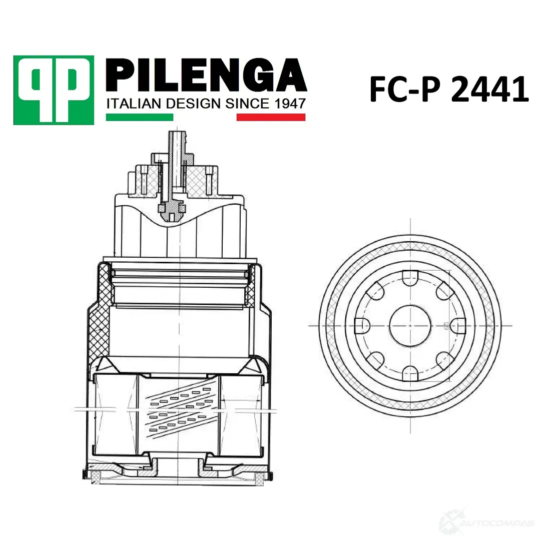Фильтр топливный, с колбой PILENGA V6LJ O 1440666429 FCP2441 изображение 0