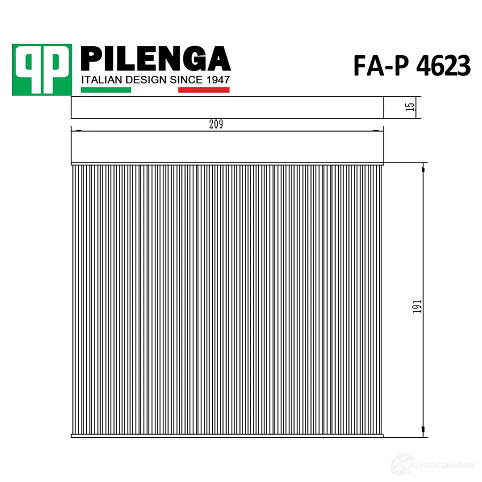 Салонный фильтр (угольный) PILENGA FA-P 4623 3F51ZC RRTKU 7B 1422913570 изображение 0
