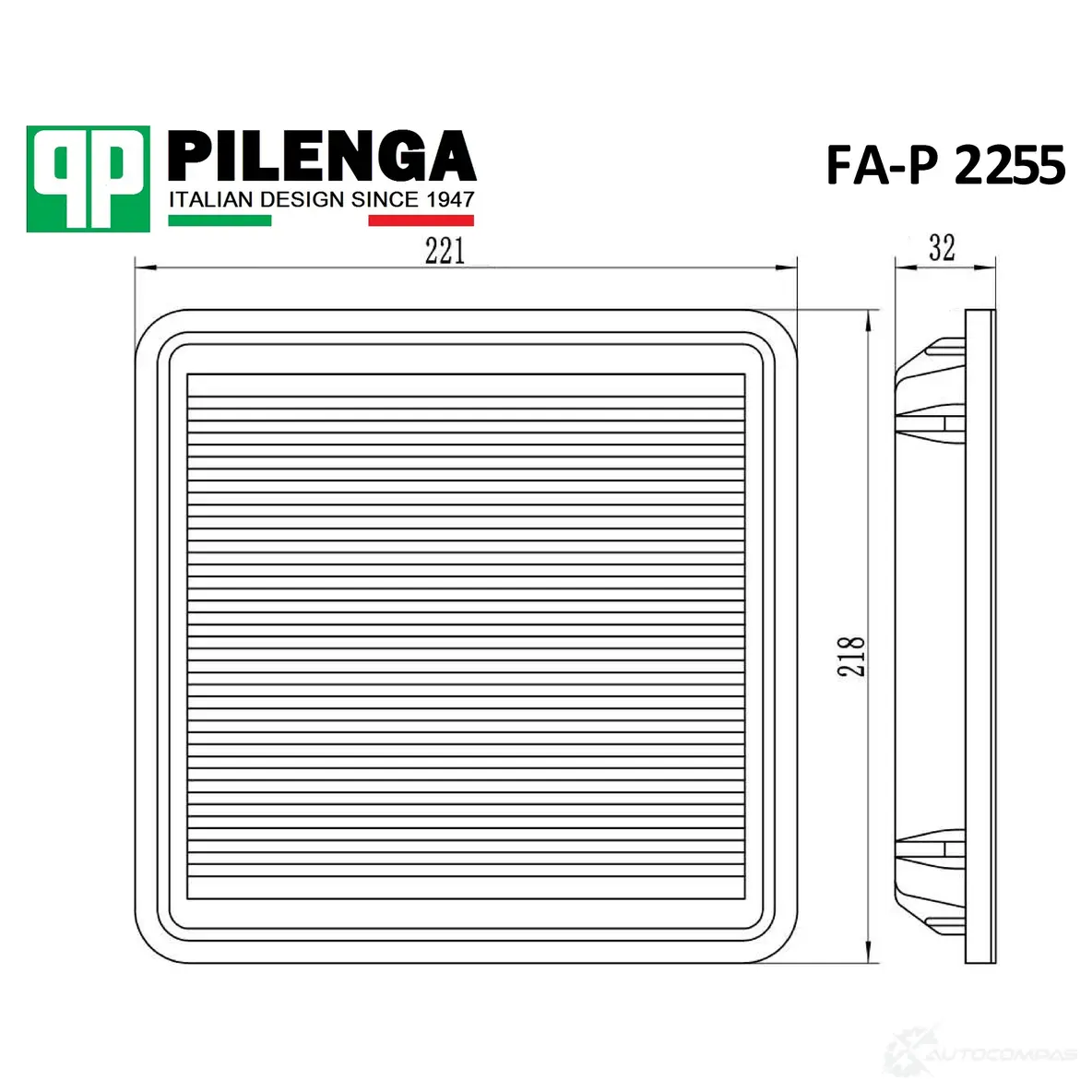 Фильтр воздушный PILENGA FAP2255 H2R MFN 1440666674