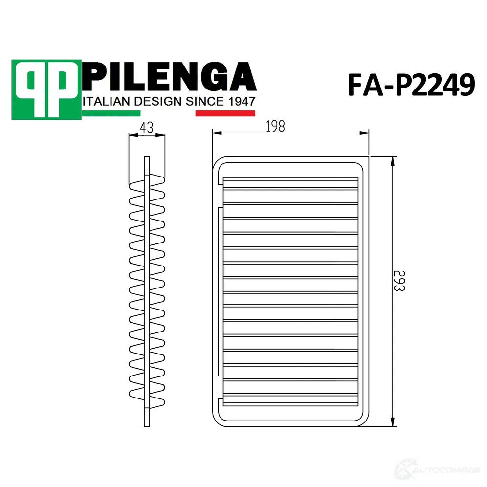 Фильтр воздушный PILENGA FAP2249 GYT7 4 1440666680