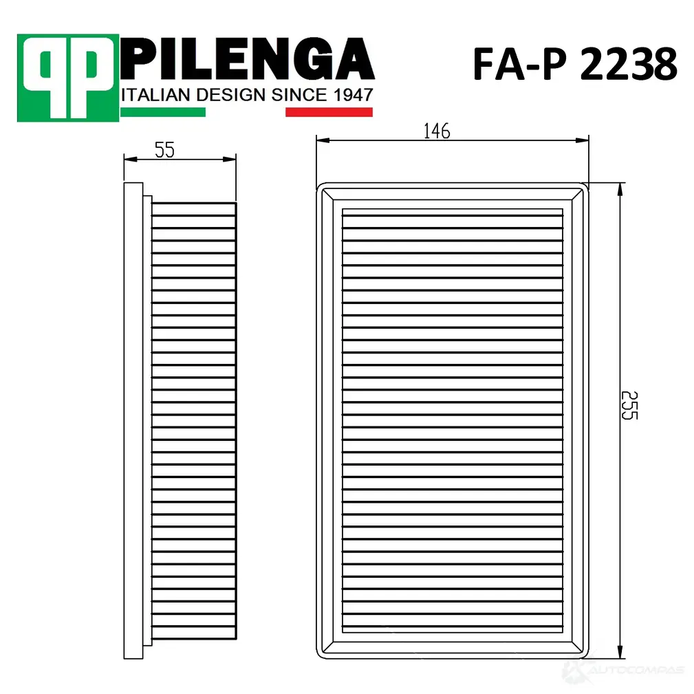 Фильтр воздушный PILENGA N L8B7C 1440666702 FAP2238