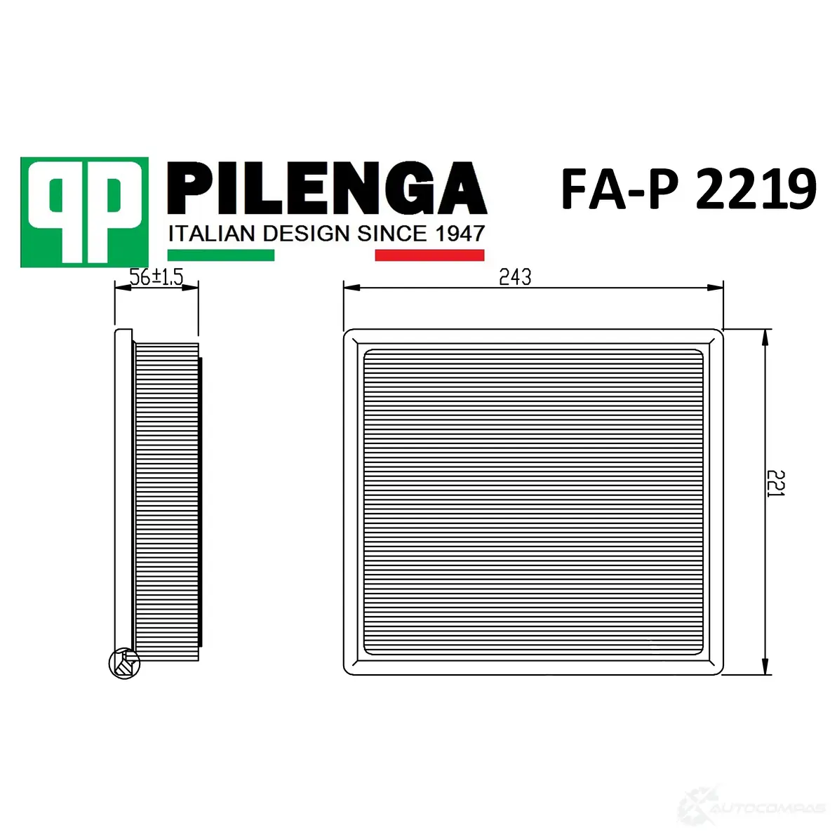 Фильтр воздушный PILENGA 8K EYY 1440666725 FAP2219