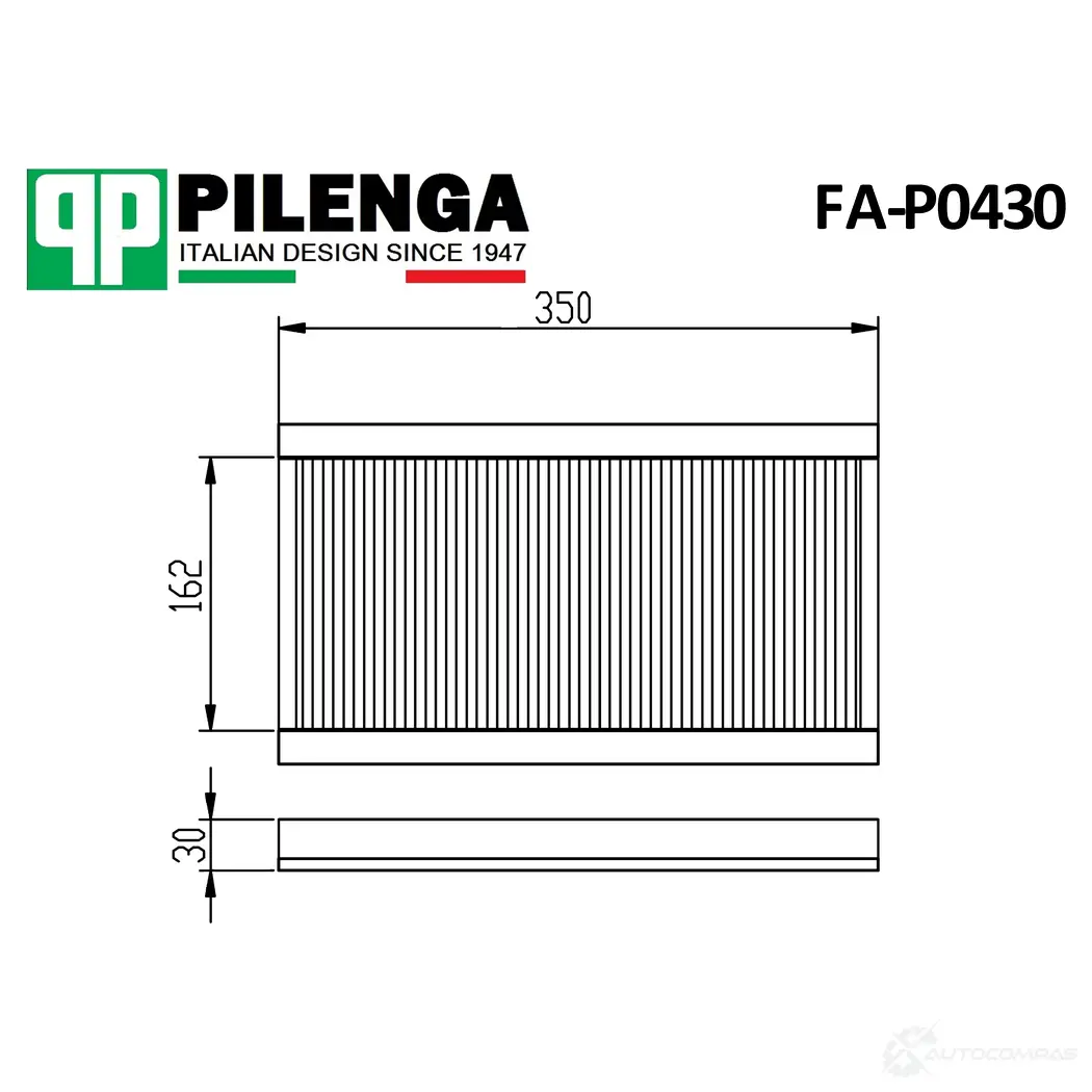 Фильтр салонный PILENGA 1440666771 MD65 0 FAP0430 изображение 0