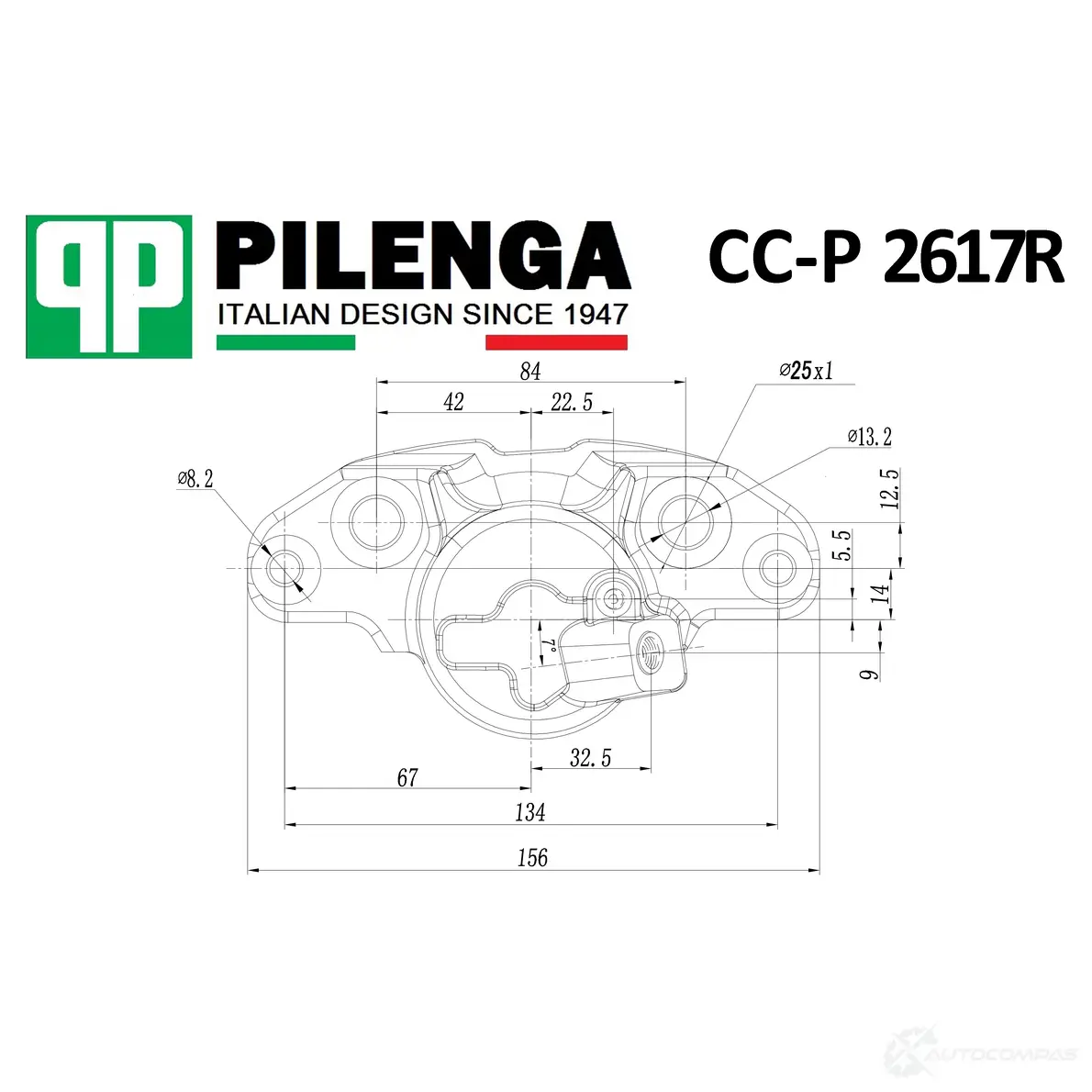 Цилиндр переднего суппорта правый PILENGA CCP2617R 1440667036 1T9IP Y изображение 0