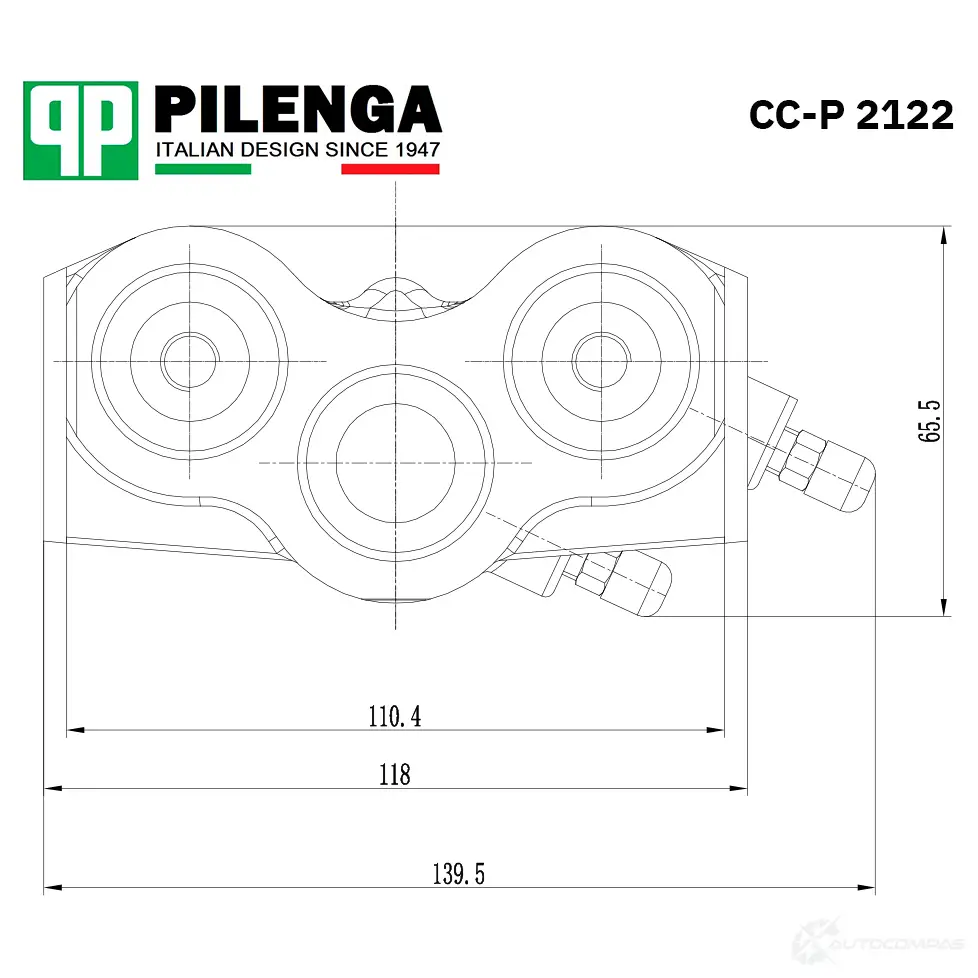 Цилиндр передний тормозной правый PILENGA CCP2122 TQL7B H 1440667044 изображение 0