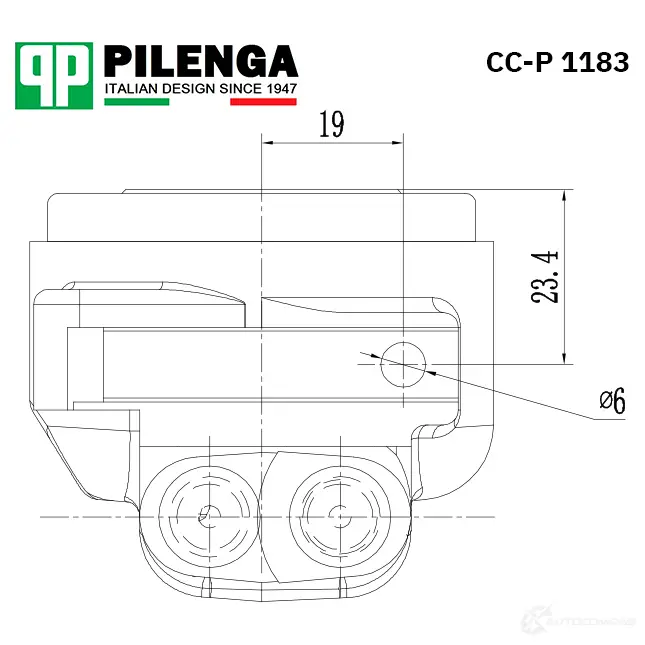 Цилиндр переднего суппорта левый внутренний PILENGA CCP1183 1440667046 DN 33T99 изображение 0
