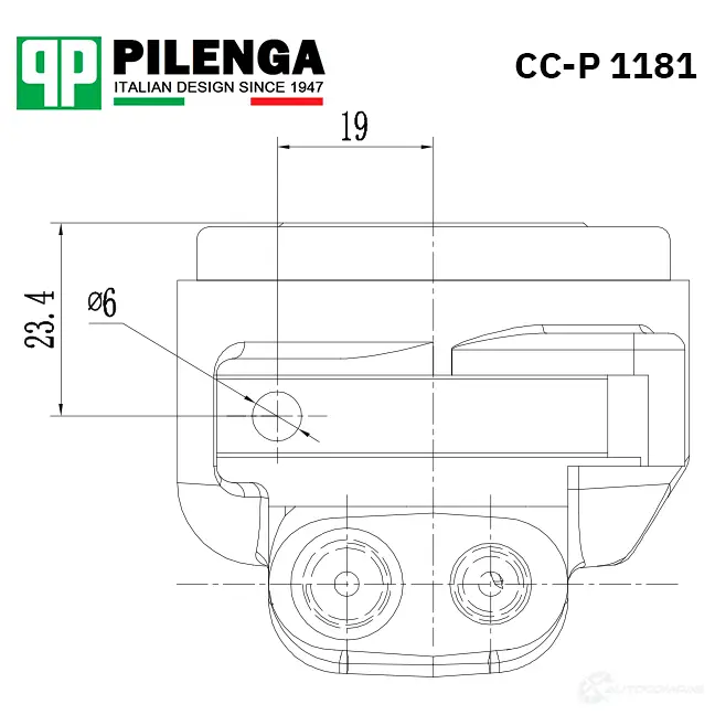 Цилиндр переднего суппорта левый наружный PILENGA 1440667048 CCP1181 DK8 764 изображение 0