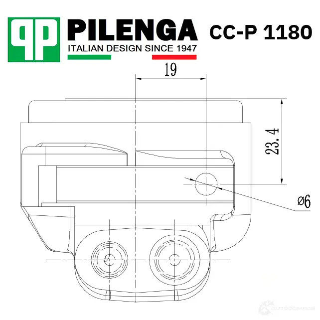 Цилиндр переднего суппорта правый наружный PILENGA 30R E8U4 CCP1180 1440667049 изображение 0