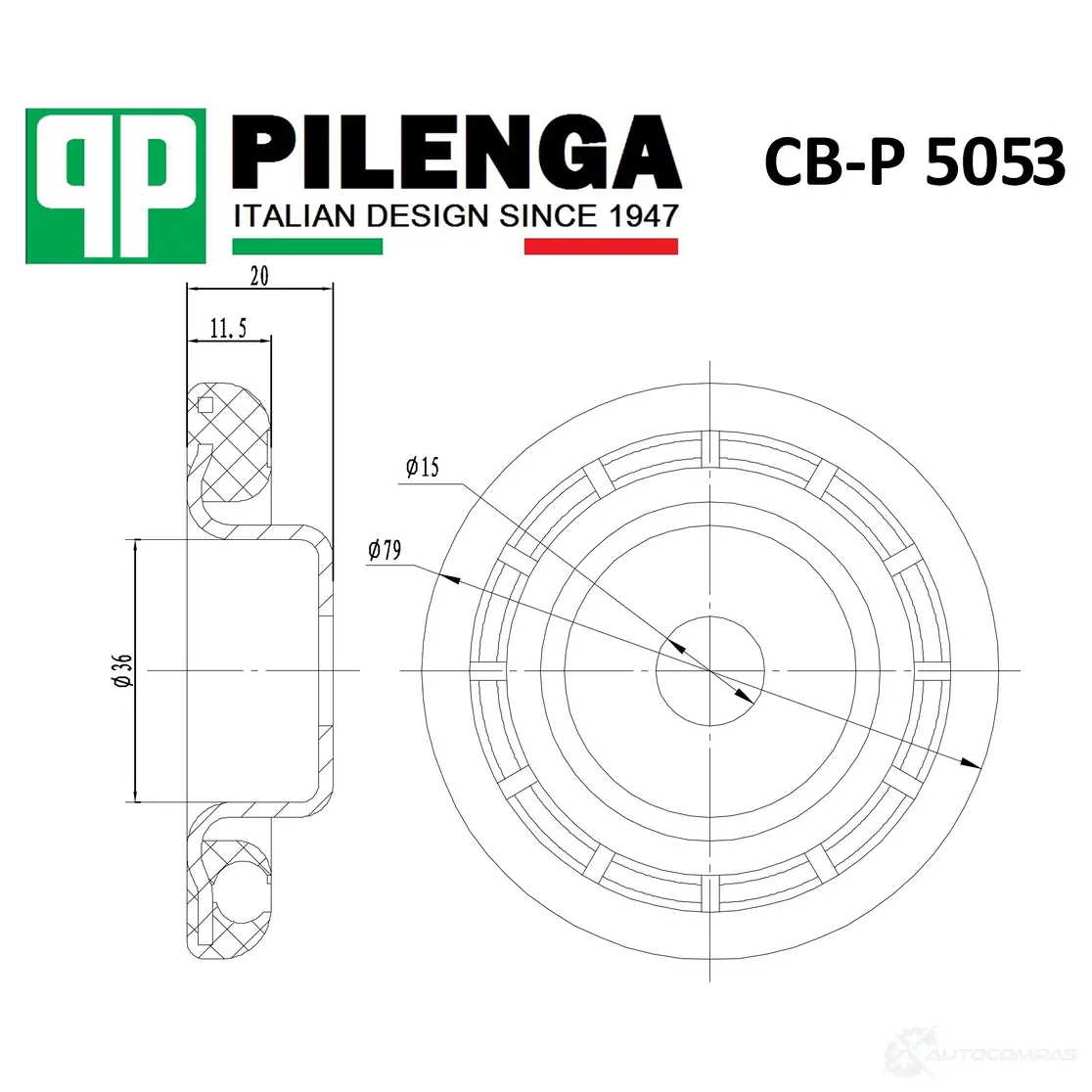 Шайба верхней опоры амортизатора PILENGA 7OZL LIN 1440667058 CBP5053 изображение 0