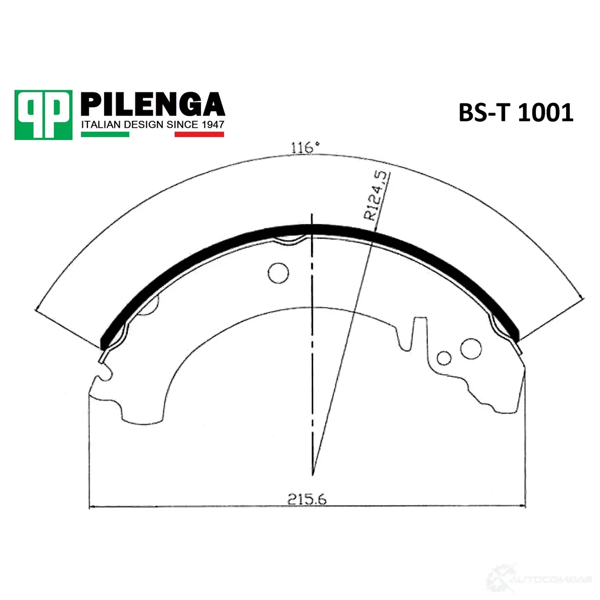 Колодки тормозные барабанные PILENGA 1440667110 7WN T5 BST1001