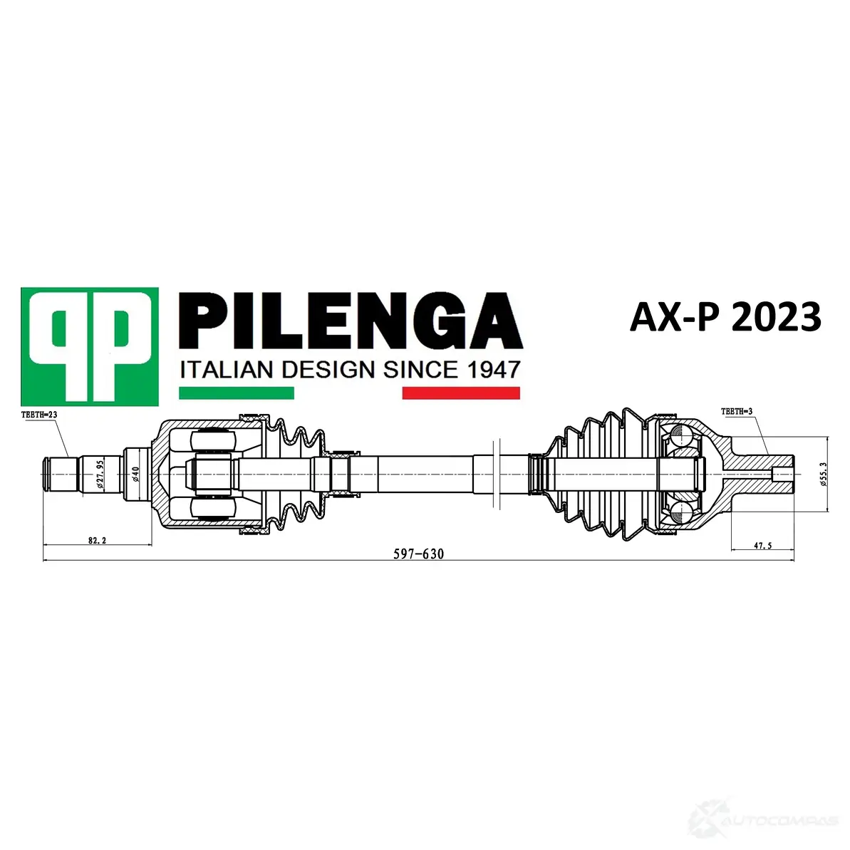 Привод в сборе левый МКПП PILENGA AXP2023 1440667270 GABG 6N изображение 0