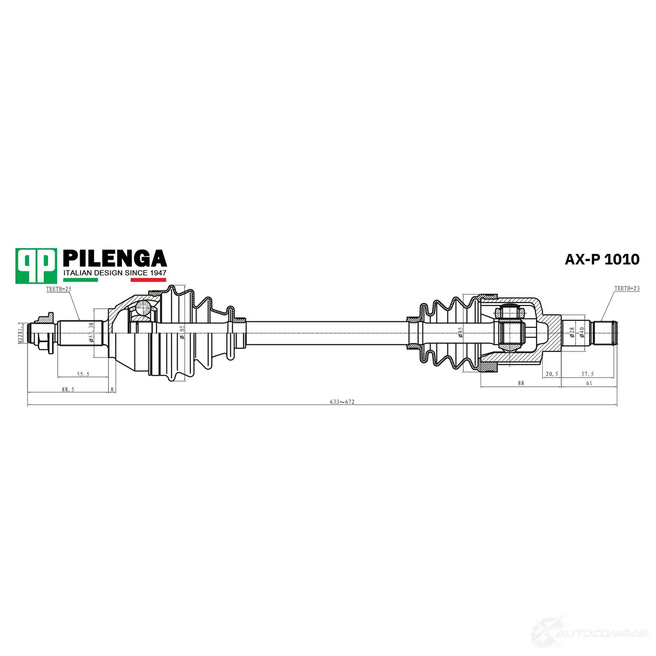 Привод в сборе левый МКПП PILENGA AXP1010 1440667294 WG ETEW изображение 0