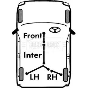 Трос ручника BORG & BECK 3161725 5 G6IH BKB3449 3HU20W изображение 0