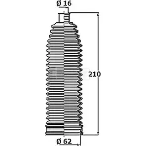 Пыльник рулевой рейки BORG & BECK 3163211 9G5O Z6T BSG3403 IS02NBK изображение 0