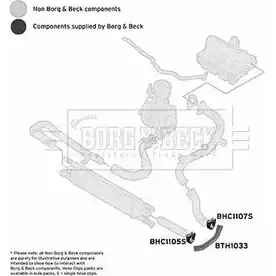 Патрубок интеркулера BORG & BECK bth1033 V0 J14TI 3166352 изображение 0