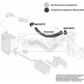 Патрубок интеркулера BORG & BECK bth1049 H PGXXVC 3166368 изображение 0