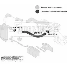 Патрубок интеркулера BORG & BECK HHC3 9 bth1053 3166372 изображение 0