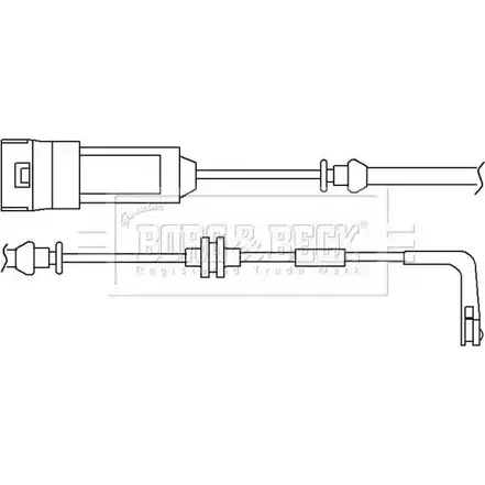 Датчик износа тормозных колодок BORG & BECK JRA 1O3 3170710 PKW64G BWL3018 изображение 0