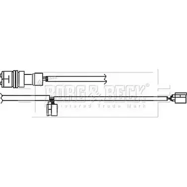 Датчик износа тормозных колодок BORG & BECK BWL3135 3170826 FZWZJIV YFMW BN изображение 0