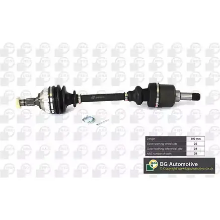 Приводной вал BGA 3180989 Z VW4U DS1414LA изображение 0