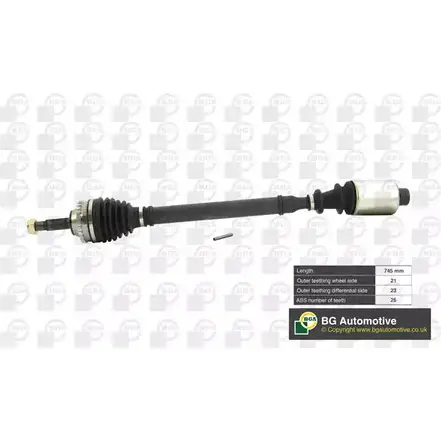 Приводной вал BGA CRH W39C DS7320RA 3181210 изображение 0