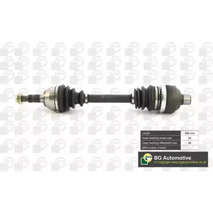 Приводной вал BGA DS9516R 3181290 Q3 I2HD