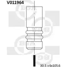 Выпускной клапан BGA 5O0 7TUX V011964 3189575 GGLMQV8 изображение 0
