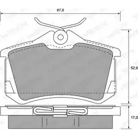Тормозные колодки, дисковые, комплект WEEN 315ME 20 961 3253347 151-1248