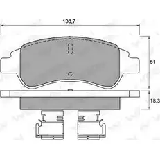 Тормозные колодки, дисковые, комплект WEEN 151-1273 2410 1 3253372 PEZJ14