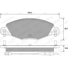Тормозные колодки, дисковые, комплект WEEN 166FT 2327 3 151-1283 3253382