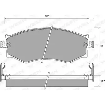 Тормозные колодки, дисковые, комплект WEEN 2152 6 3253453 151-1354 21527